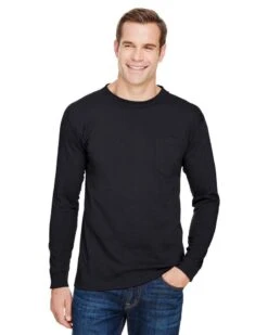 Bayside 3055 - Union-Made Long Sleeve T-Shirt With A Pocket