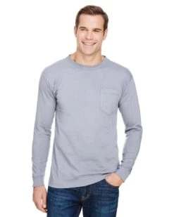 Bayside 3055 - Union-Made Long Sleeve T-Shirt With A Pocket -Wordans Shop 105048 big