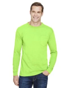 Bayside 3055 - Union-Made Long Sleeve T-Shirt With A Pocket -Wordans Shop 105051 big