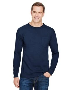 Bayside 3055 - Union-Made Long Sleeve T-Shirt With A Pocket -Wordans Shop 105054 big