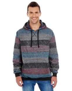 Burnside B8603 - Printed Striped Fleece Sweatshirt