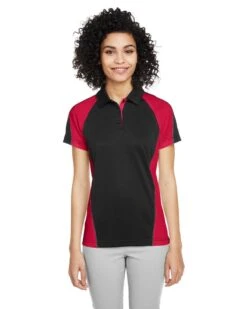 Harriton M385W - Ladies Advantage Snag Protection Plus IL Colorblock Polo -Wordans Shop 1138908 big