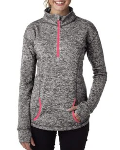 J. America 8617 - Ladies' Cosmic Fleece Quarter Zip Pullover