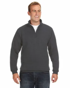 J. America 8634 - Heavyweight Quarter-Zip Fleece Sweatshirt -Wordans Shop 120052 big