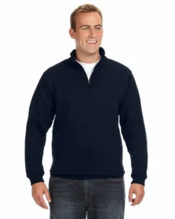 J. America 8634 - Heavyweight Quarter-Zip Fleece Sweatshirt -Wordans Shop 120055 big
