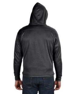 J. America 8833 - Sport Lace Polyester Fleece Hooded Sweatshirt -Wordans Shop 120277 back big