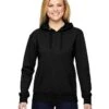 J. America 8860 - Ladies' Glitter French Terry Hooded Pullover