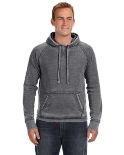 J. America 8915 - Vintage Zen Fleece Hooded Pullover Sweatshirt -Wordans Shop 120466 big