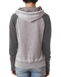 J. America 8926 - Ladies' Zen Fleece Raglan Sleeve Hooded Sweatshirt -Wordans Shop 120487 back big