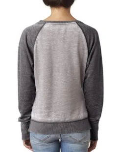 J. America 8927 - Ladies' Zen Fleece Raglan Sleeve Crewneck Sweatshirt -Wordans Shop 120499 back big