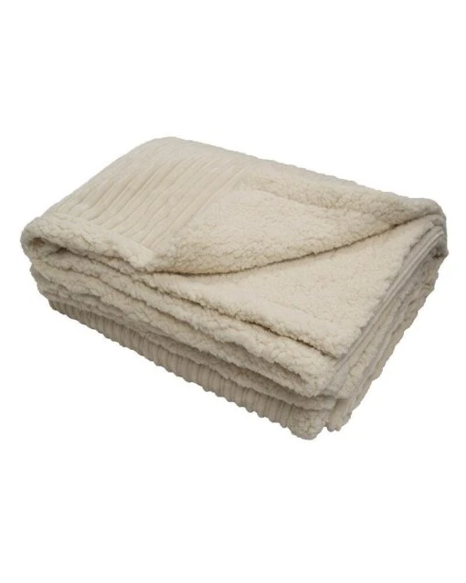 Kanata Blanket CORD - Corduroy Lambswool Throw Blanket -Wordans Shop 1220531 big