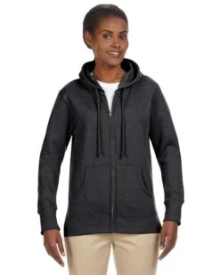 Econscious EC4580 - Ladies Organic/Recycled Heathered Fleece Full-Zip Hooded Sweatshirt