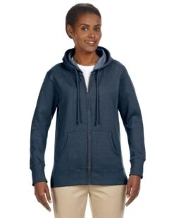 Econscious EC4580 - Ladies Organic/Recycled Heathered Fleece Full-Zip Hooded Sweatshirt -Wordans Shop 1221385 big