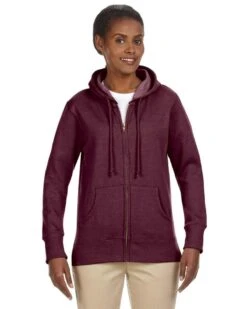 Econscious EC4580 - Ladies Organic/Recycled Heathered Fleece Full-Zip Hooded Sweatshirt -Wordans Shop 1221386 big
