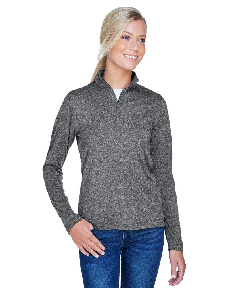 UltraClub 8618W - Ladies Cool & Dry Heathered Performance Quarter-Zip 5 UltraClub 8618W - Ladies Cool & Dry Heathered Performance Quarter-Zip - Image 5