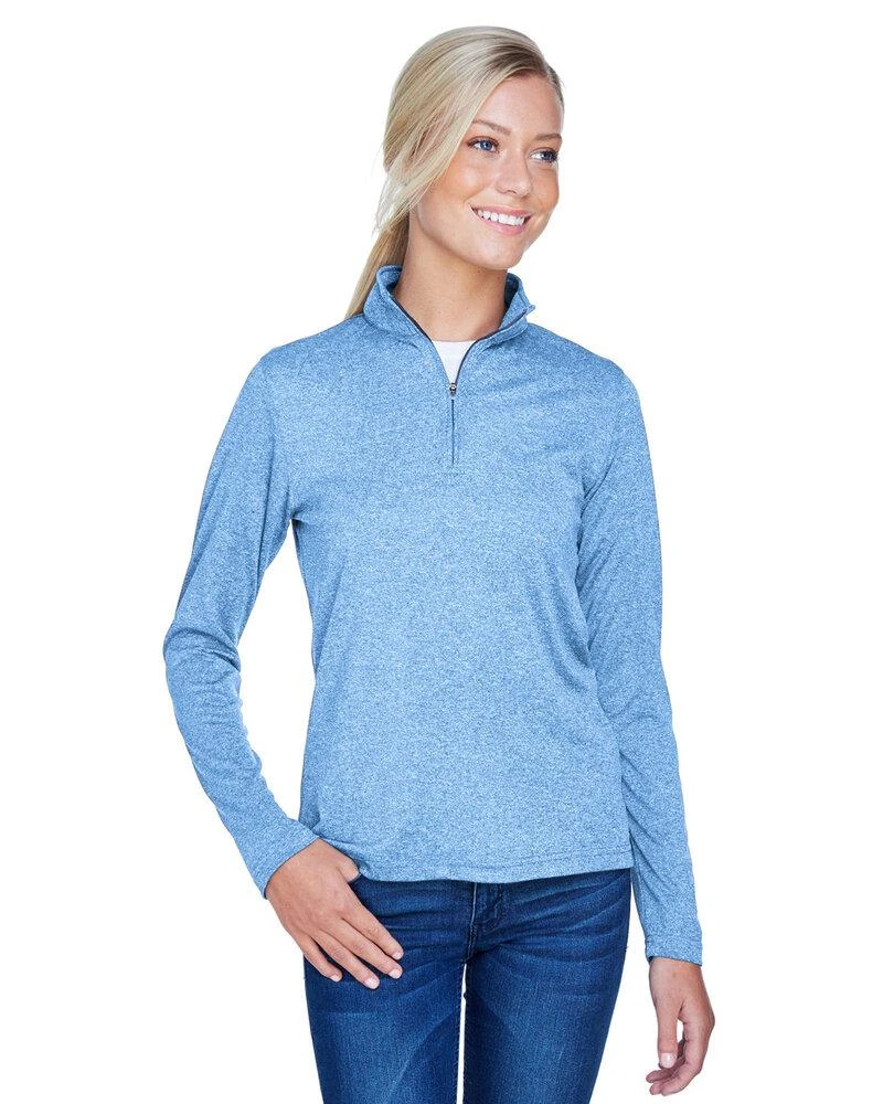 UltraClub 8618W - Ladies Cool & Dry Heathered Performance Quarter-Zip 7 UltraClub 8618W - Ladies Cool & Dry Heathered Performance Quarter-Zip - Image 7