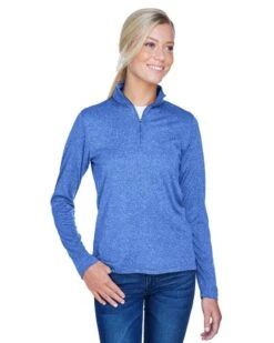 UltraClub 8618W - Ladies Cool & Dry Heathered Performance Quarter-Zip 12 UltraClub 8618W - Ladies Cool & Dry Heathered Performance Quarter-Zip -Wordans Shop 1227682 big