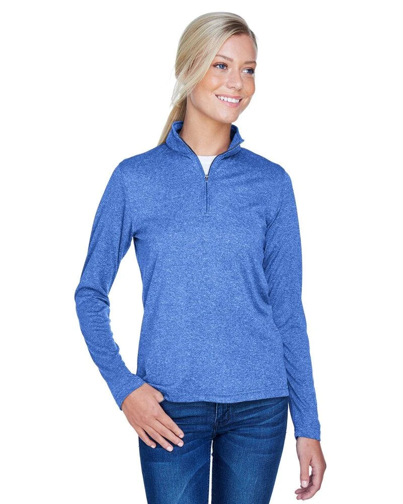 UltraClub 8618W - Ladies Cool & Dry Heathered Performance Quarter-Zip 6 UltraClub 8618W - Ladies Cool & Dry Heathered Performance Quarter-Zip - Image 6