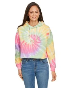 Tie-Dye CD8333 - Ladies Cropped Hooded Sweatshirt -Wordans Shop 1229806 big