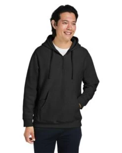 Team 365 TT97 - Unisex Zone HydroSport Heavyweight Quarter-Zip Hooded Sweatshirt
