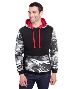 Code V 3967 - Men's Fashion Camo Hooded Sweatshirt