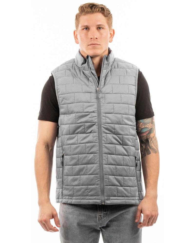 Burnside 8703BU - Adult Box Quilted Puffer Vest 5 Burnside 8703BU - Adult Box Quilted Puffer Vest - Image 5