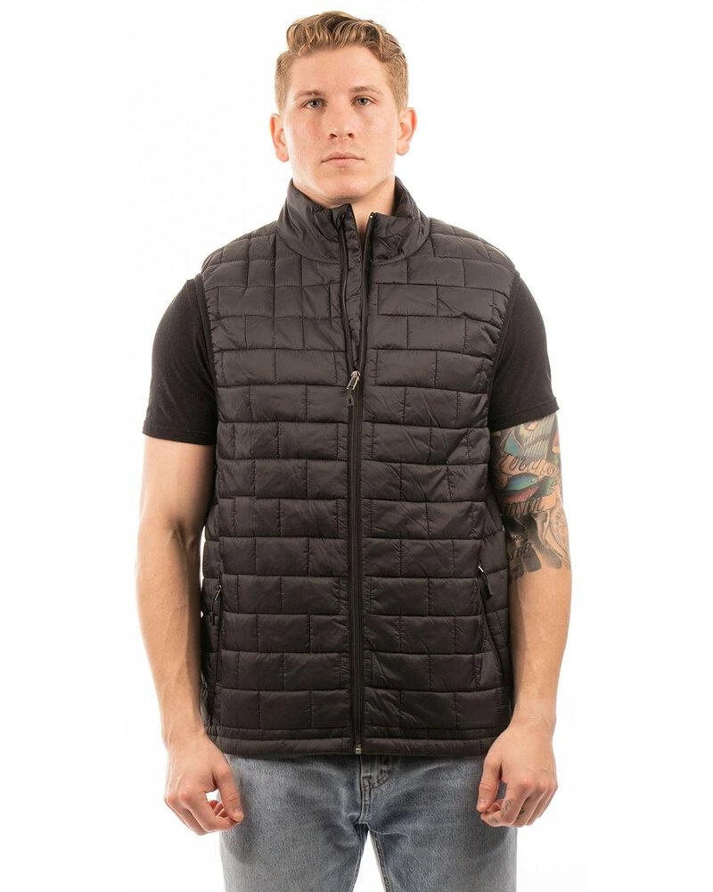 Burnside 8703BU - Adult Box Quilted Puffer Vest 1 Burnside 8703BU - Adult Box Quilted Puffer Vest