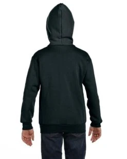 Hanes P480 - Youth 7.8 Oz. EcoSmart® 50/50 Full-Zip Hooded Sweatshirt -Wordans Shop 1243142 back big