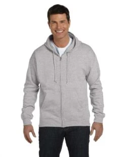 Hanes P180 - Adult 7.8 Oz. EcoSmart® 50/50 Full-Zip Hooded Sweatshirt -Wordans Shop 1243201 big