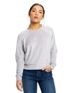 US Blanks US538 - Ladies Velour Long Sleeve Crop T-Shirt -Wordans Shop 1243218 big