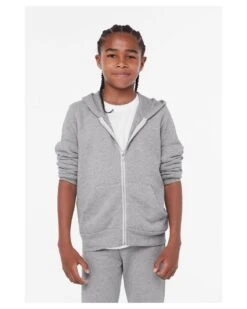 Bella+Canvas 3739Y - Youth Sponge Fleece Full-Zip Hooded Sweatshirt 11 Bella+Canvas 3739Y - Youth Sponge Fleece Full-Zip Hooded Sweatshirt -Wordans Shop 1243489 big