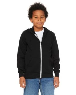 Bella+Canvas 3739Y - Youth Sponge Fleece Full-Zip Hooded Sweatshirt
