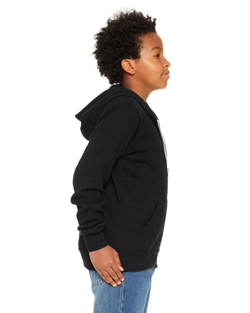 Bella+Canvas 3739Y - Youth Sponge Fleece Full-Zip Hooded Sweatshirt 2 Bella+Canvas 3739Y - Youth Sponge Fleece Full-Zip Hooded Sweatshirt - Image 2
