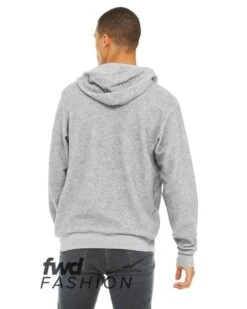 Bella+Canvas 3339C - FWD Fashion Adult Sueded Fleece Full-Zip Hooded Sweatshirt -Wordans Shop 1243588 back big
