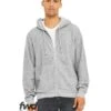 Bella+Canvas 3339C - FWD Fashion Adult Sueded Fleece Full-Zip Hooded Sweatshirt