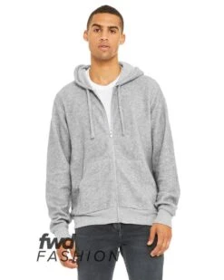 Bella+Canvas 3339C - FWD Fashion Adult Sueded Fleece Full-Zip Hooded Sweatshirt