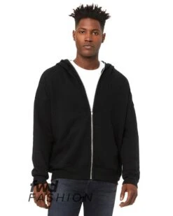 Bella+Canvas 3741 - FWD Fashion Unisex Full-Zip Fleece With Zippered Hood