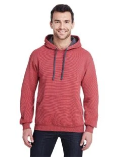 Fruit Of The Loom SF77R - Adult Sofspun® Striped Hooded Sweatshirt -Wordans Shop 1243656 big