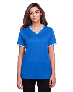Devon & Jones DG20CW - Ladies CrownLux Performance Plaited Tipped V-Neck Polo 15 Devon & Jones DG20CW - Ladies CrownLux Performance Plaited Tipped V-Neck Polo -Wordans Shop 1244335 big