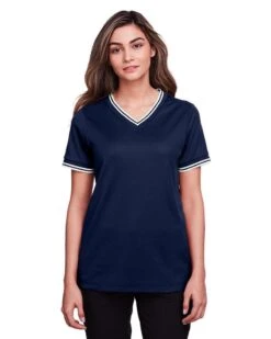 Devon & Jones DG20CW - Ladies CrownLux Performance Plaited Tipped V-Neck Polo 12 Devon & Jones DG20CW - Ladies CrownLux Performance Plaited Tipped V-Neck Polo -Wordans Shop 1244337 big