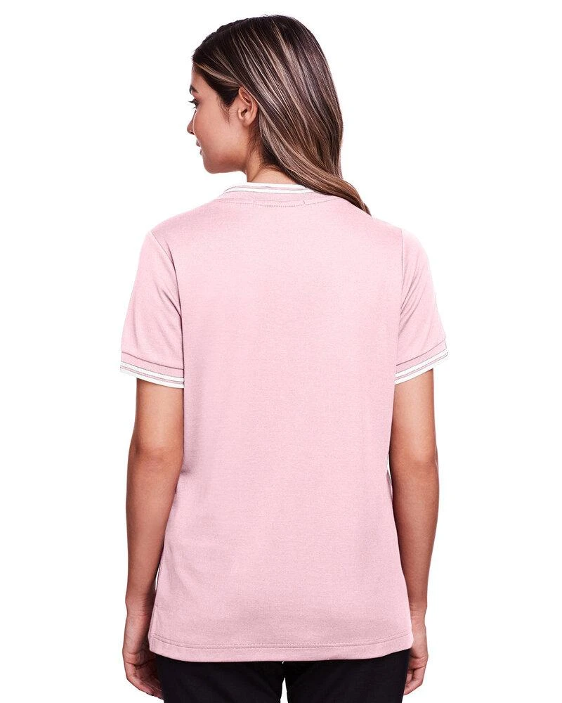 Devon & Jones DG20CW - Ladies CrownLux Performance Plaited Tipped V-Neck Polo 3 Devon & Jones DG20CW - Ladies CrownLux Performance Plaited Tipped V-Neck Polo - Image 3