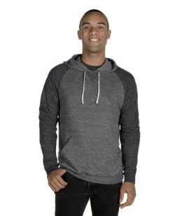 Jerzees 90MR - Adult Snow Heather Raglan Hooded Sweatshirt -Wordans Shop 1244386 big