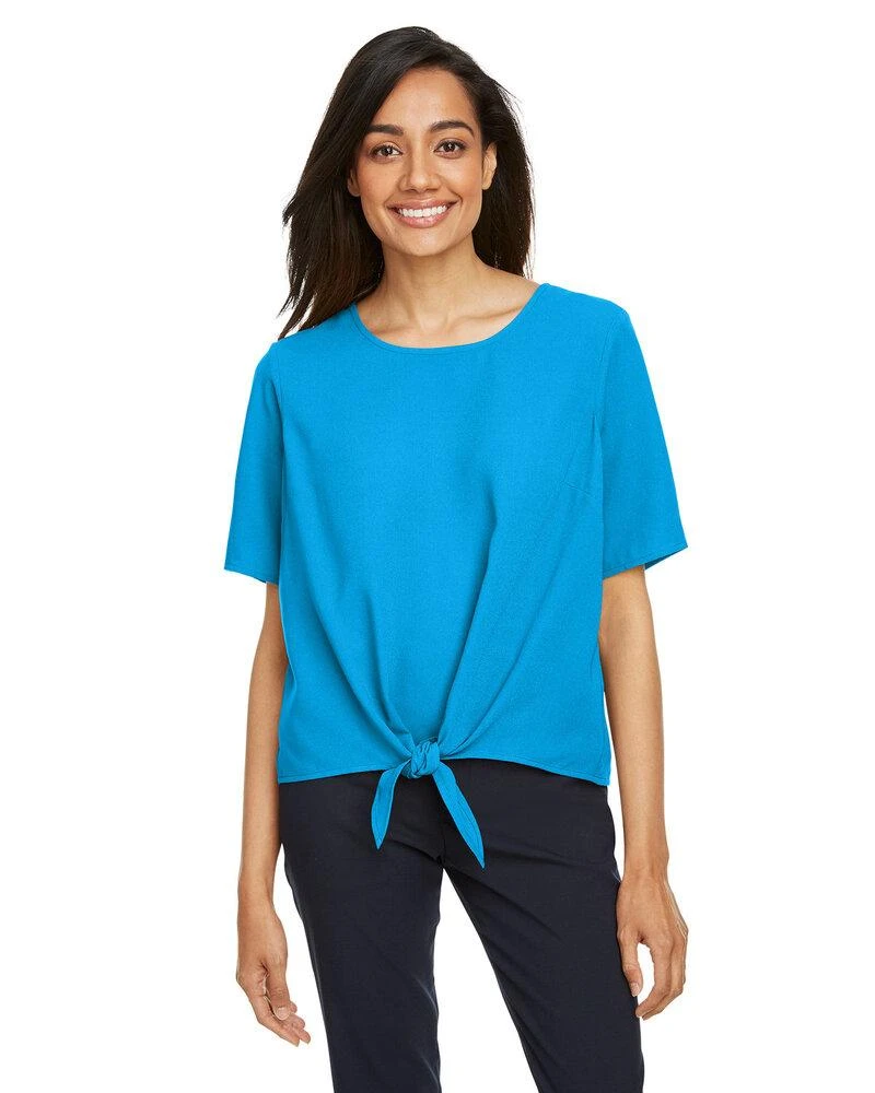 Devon & Jones DP617W - Ladies Perfect Fit Tie-Front Blouse 5 Devon & Jones DP617W - Ladies Perfect Fit Tie-Front Blouse - Image 5