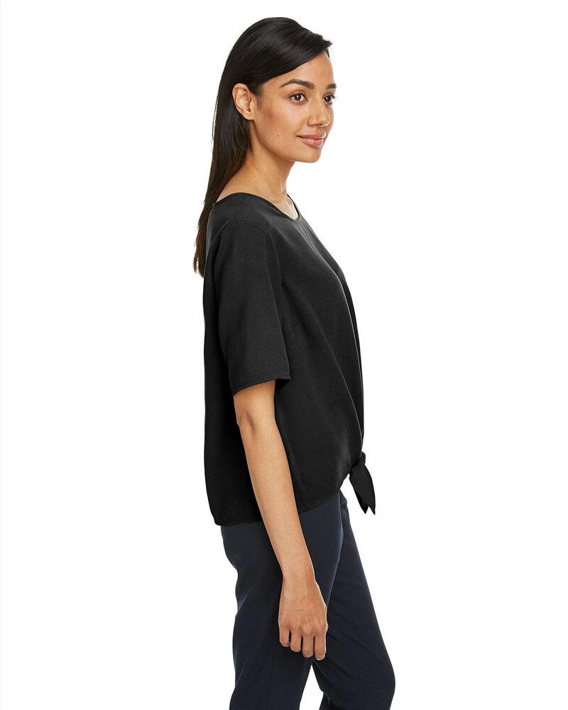 Devon & Jones DP617W - Ladies Perfect Fit Tie-Front Blouse 2 Devon & Jones DP617W - Ladies Perfect Fit Tie-Front Blouse - Image 2