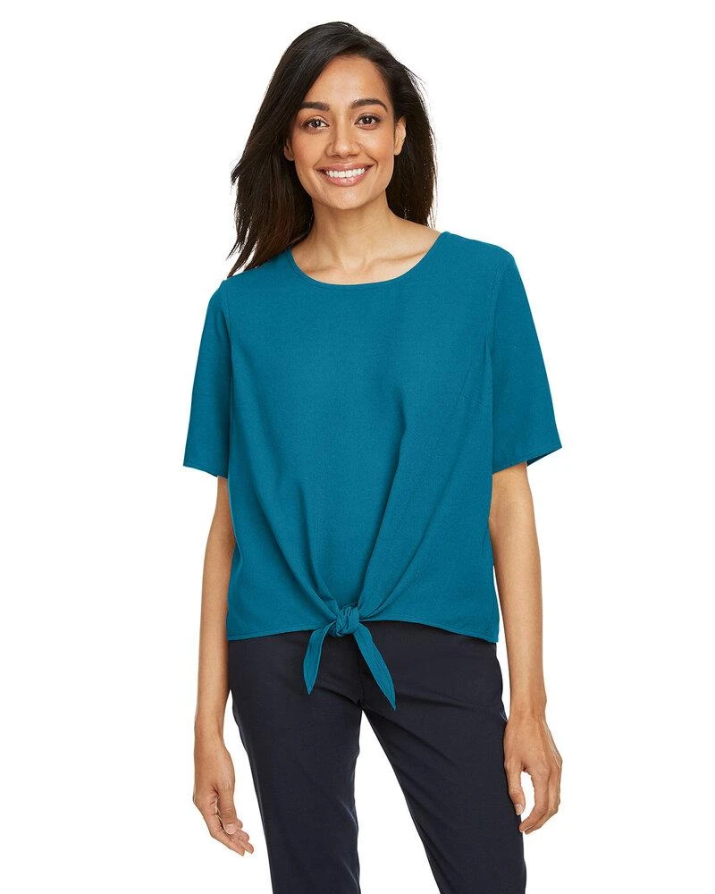 Devon & Jones DP617W - Ladies Perfect Fit Tie-Front Blouse 4 Devon & Jones DP617W - Ladies Perfect Fit Tie-Front Blouse - Image 4