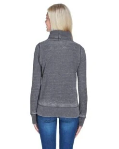 J. America JA8930 - Ladies Zen Fleece Cowl Neck -Wordans Shop 1244508 back big