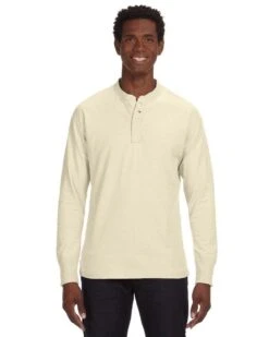 J. America JA8244 - Men's Vintage Brushed Jersey Henley -Wordans Shop 1258843 big