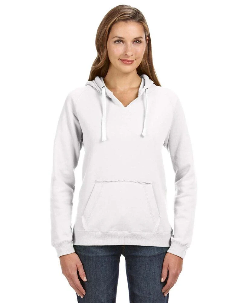 J. America JA8836 - Ladies Sydney Brushed V-Neck Hooded Sweatshirt 4 J. America JA8836 - Ladies Sydney Brushed V-Neck Hooded Sweatshirt - Image 4
