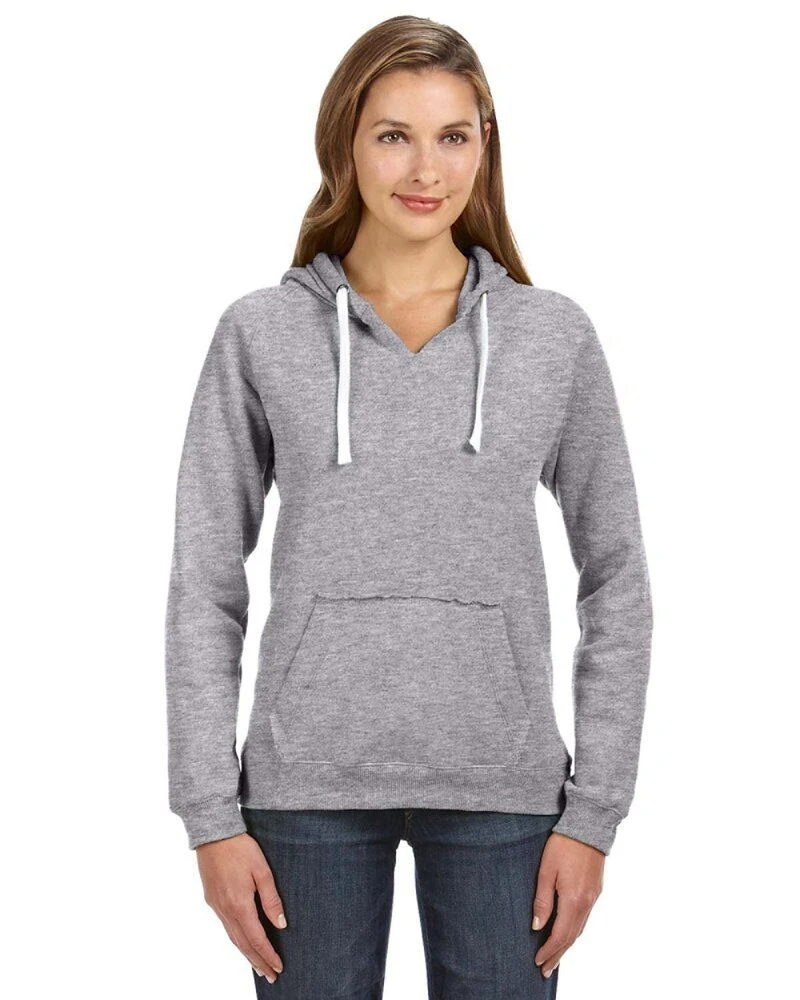J. America JA8836 - Ladies Sydney Brushed V-Neck Hooded Sweatshirt 5 J. America JA8836 - Ladies Sydney Brushed V-Neck Hooded Sweatshirt - Image 5