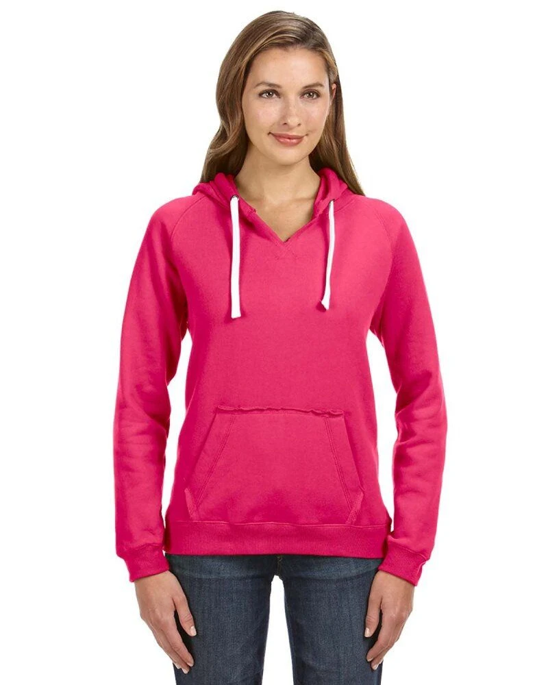 J. America JA8836 - Ladies Sydney Brushed V-Neck Hooded Sweatshirt 6 J. America JA8836 - Ladies Sydney Brushed V-Neck Hooded Sweatshirt - Image 6